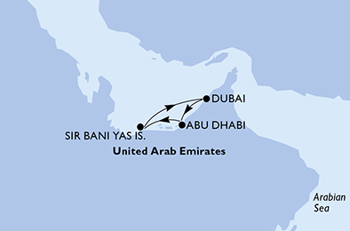 Itinerariu Croaziera Emiratele Arabe Unite - MSC Cruises - MSC Opera - 5 nopti