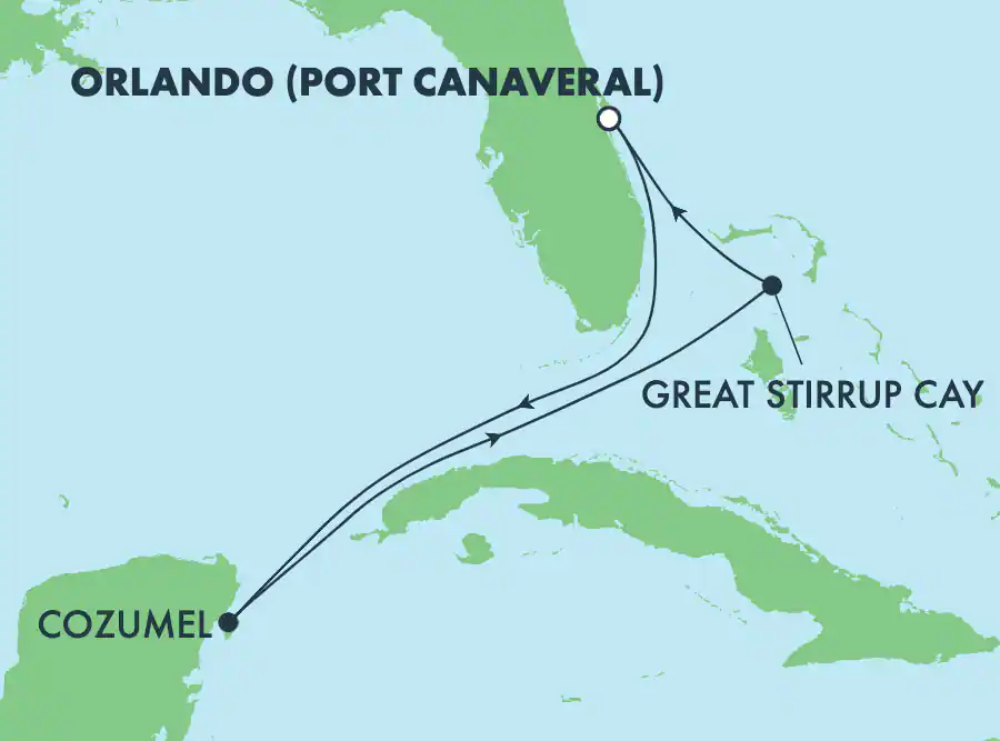 Itinerariu Croaziera Caraibe & Bahamas - Norwegian Cruise Line - Norwegian Jade - 5 nopti
