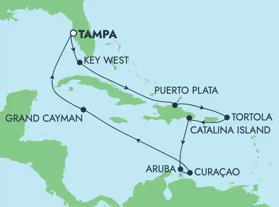 Itinerariu Croaziera Caraibe & Bahamas - Norwegian Cruise Line - Norwegian Jewel - 11 nopti