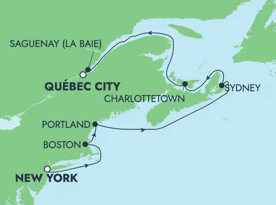 Itinerariu Croaziera Canada & Noua Anglie - Norwegian Cruise Line - Norwegian Joy - 8 nopti