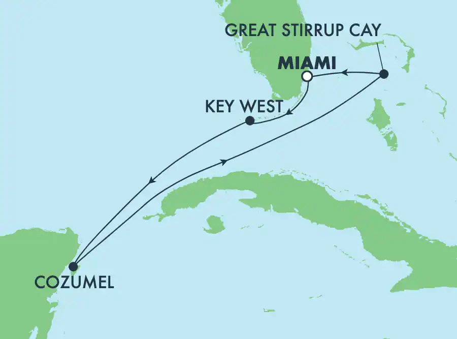 Itinerariu Croaziera Caraibe & Bahamas - Norwegian Cruise Line - Norwegian Pearl - 5 nopti