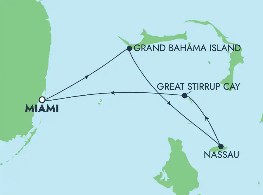 Itinerariu Croaziera Revelion in Bahamas - Norwegian Cruise Line - Norwegian Pearl - 4 nopti
