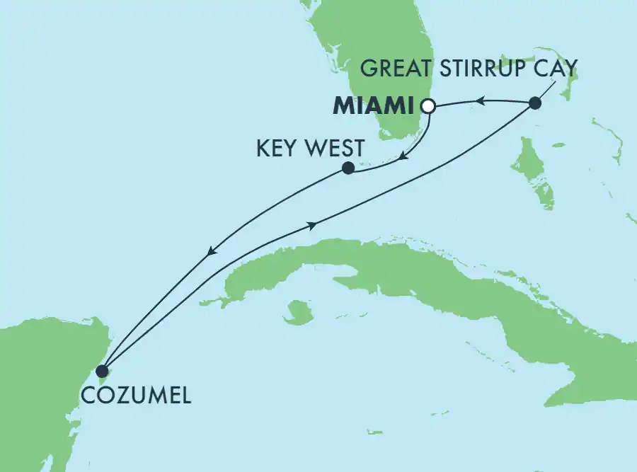 Itinerariu Croaziera Caraibe & Bahamas - Norwegian Cruise Line - Norwegian Sky - 5 nopti