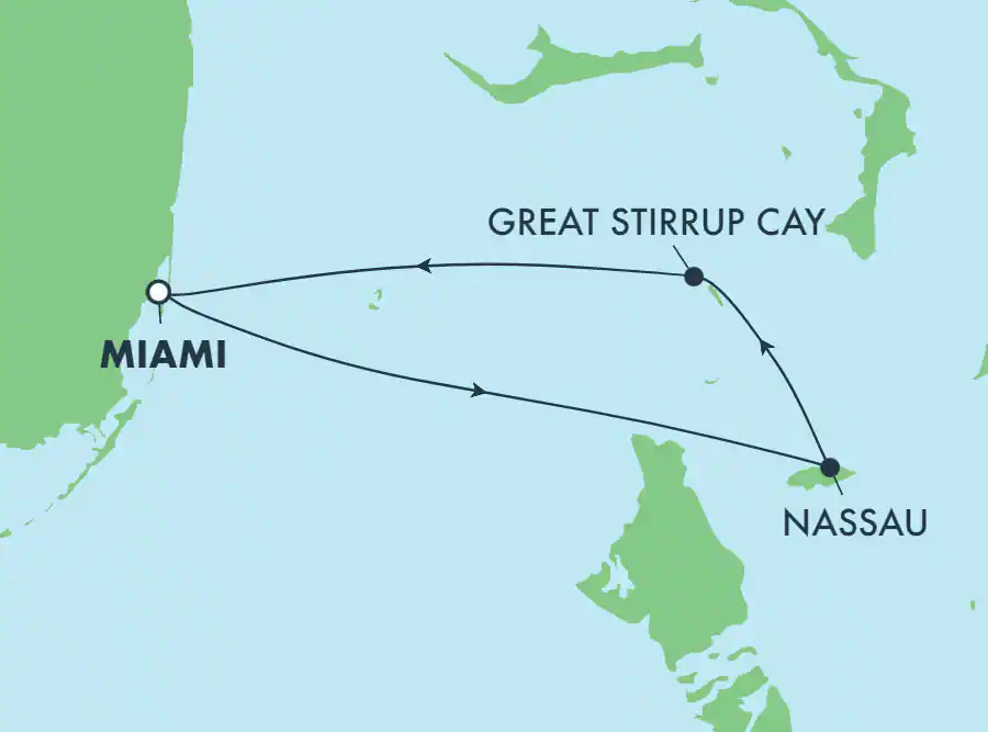 Itinerariu Croaziera Bahamas - Norwegian Cruise Line - Norwegian Sky - 3 nopti
