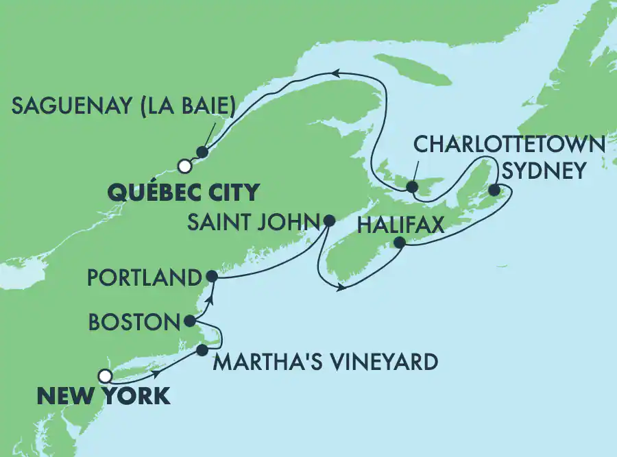 Itinerariu Croaziera Canada & Noua Anglie - Norwegian Cruise Line - Norwegian Sky - 11 nopti