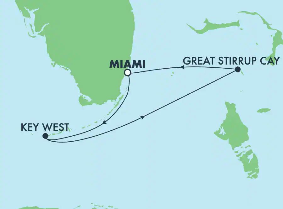 Itinerariu Croaziera Bahamas - Norwegian Cruise Line - Norwegian Sky - 3 nopti