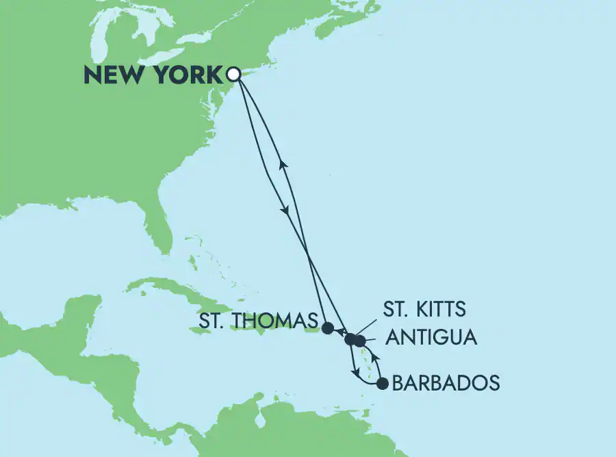 Itinerariu Croaziera  & Bahamas- Norwegian Cruise Line - Norwegian Breakaway - 11 nopti