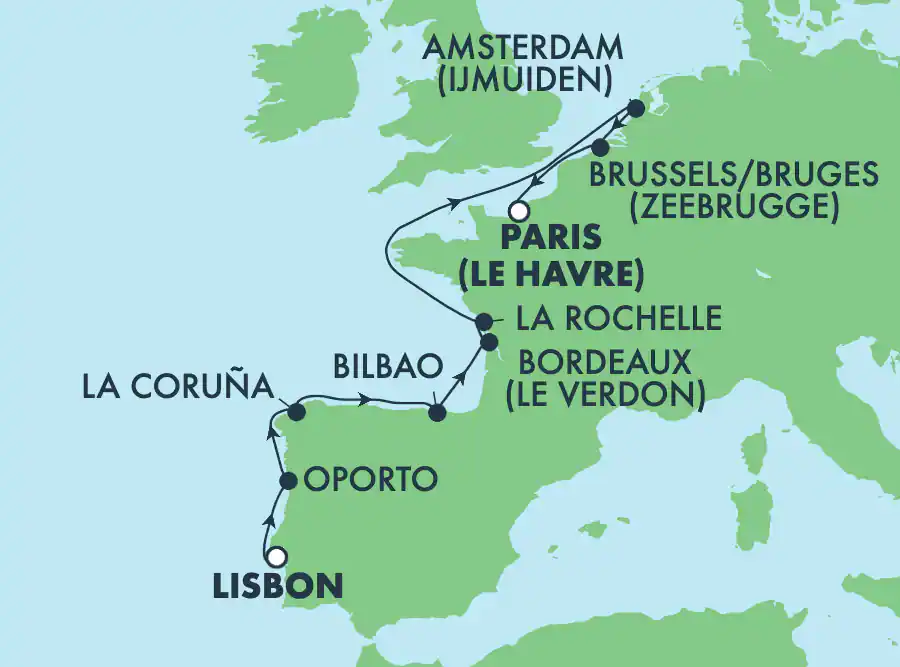 Itinerariu Croaziera Oc.Atlantic - Norwegian Cruise Line - Norwegian Sky - 9 nopti