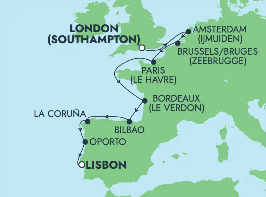 Itinerariu Croaziera Oc.Atlantic - Norwegian Cruise Line - Norwegian Star - 9 nopti