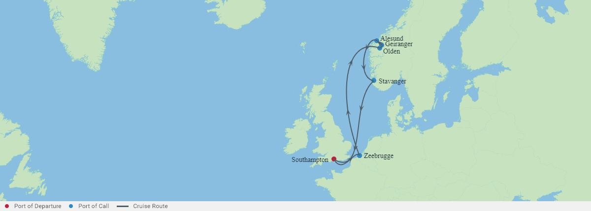 Itinerariu Croaziera Fiorduri Norvegiene - Celebrity Cruises - Celebrity Apex - 8 nopti