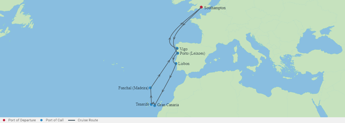 Itinerariu Croaziera Insulele Canare - Celebrity Cruises - Celebrity Apex - 11 nopti