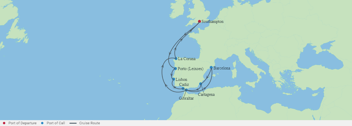 Itinerariu Croaziera Portugalia si Spania - Celebrity Cruises - Celebrity Apex - 12 nopti