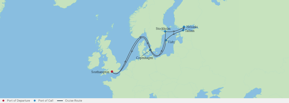 Itinerariu Croaziera Capitale Baltice - Celebrity Cruises - Celebrity Apex - 11 nopti