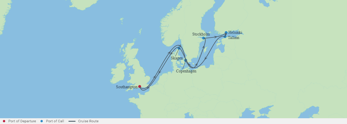 Itinerariu Croaziera Capitale Baltice - Celebrity Cruises - Celebrity Apex - 11 nopti