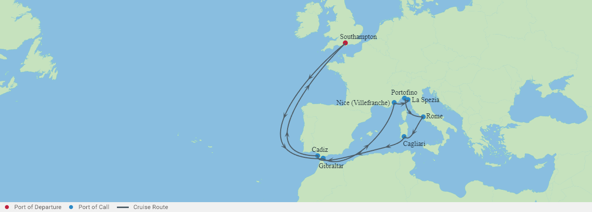 Itinerariu Croaziera Mediterana de Vest - Celebrity Cruises - Celebrity Apex - 14 nopti