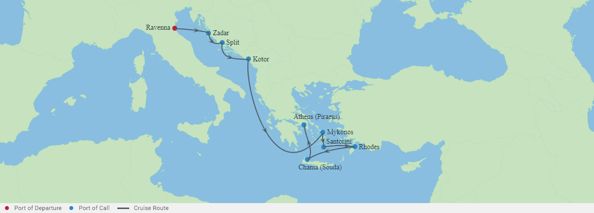 Itinerariu Croaziera Insulele Grecesti - Celebrity Cruises - Celebrity Eclipse - 10 nopti