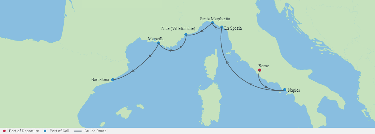 Itinerariu Croaziera Roma spre Barcelona - Celebrity Cruises - Celebrity Equinox - 9 nopti