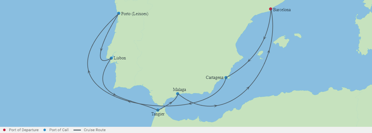 Itinerariu Croaziera Mediterana de Vest si Portugalia - Celebrity Cruises - Celebrity Equinox - 9 nopti