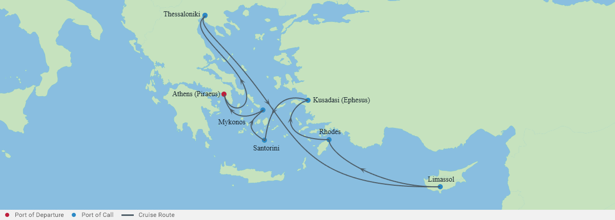 Itinerariu Croaziera Insulele Grecesti - Celebrity Cruises - Celebrity Infinity - 10 nopti