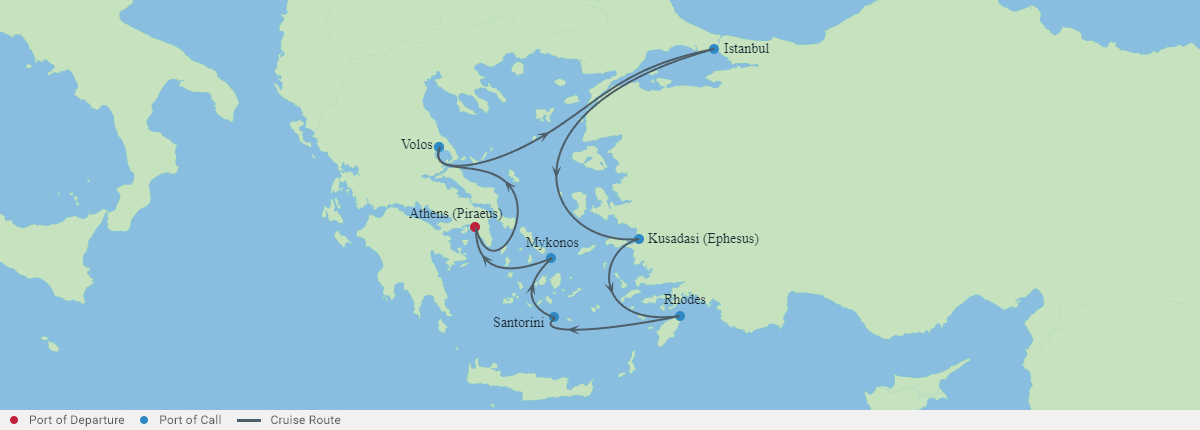 Itinerariu Croaziera Insulele Grecesti si Istanbul - Celebrity Cruises - Celebrity Infinity - 10 nopti