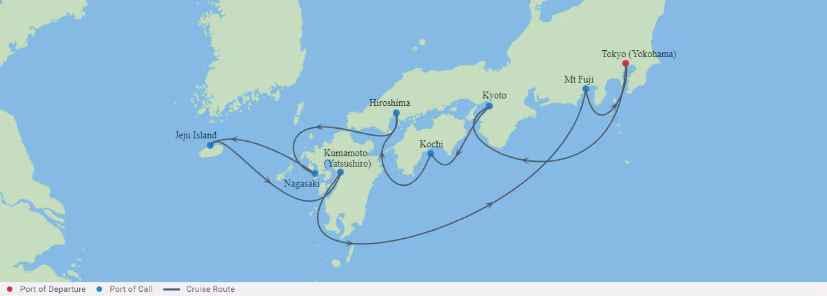 Itinerariu Croaziera Japonia - Celebrity Cruises - Celebrity Millennium - 12 nopti