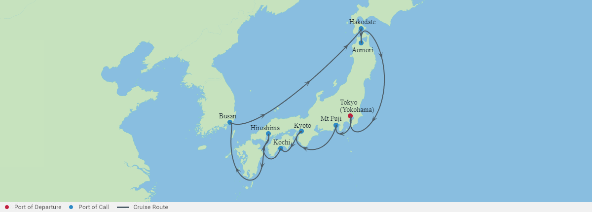 Itinerariu Croaziera Japnia si Busan - Celebrity Cruises - Celebrity Millennium - 12 nopti