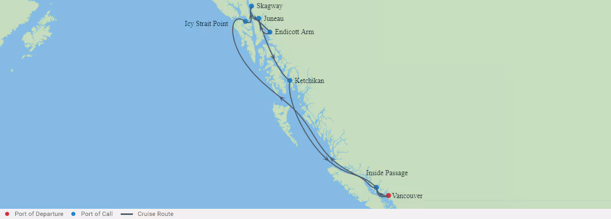 Itinerariu Croaziera Alaska - Celebrity Cruises - Celebrity Solstice - 7 nopti