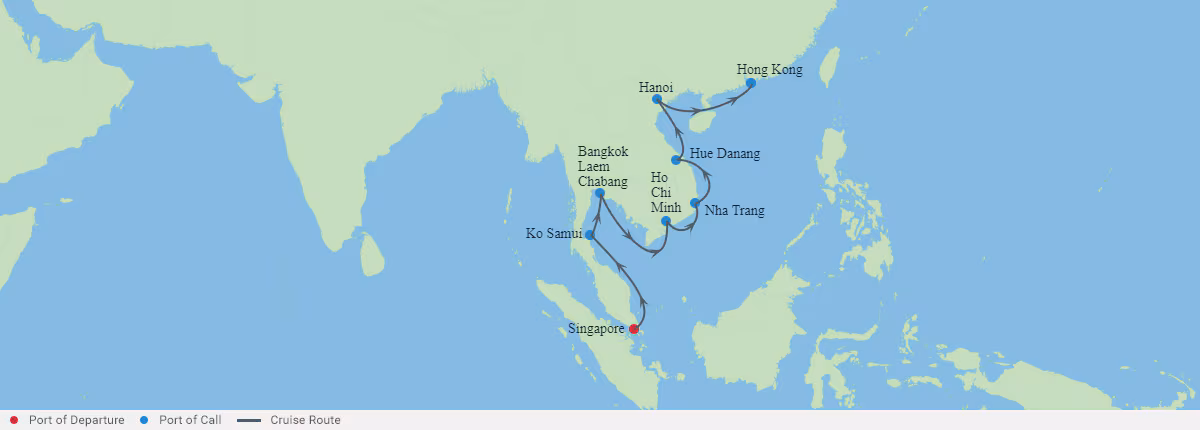 Itinerariu Croaziera Craciun & Revelion in Asia - Celebrity Cruises - Celebrity Solstice - 12 nopti