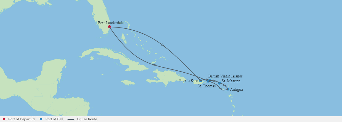 Itinerariu Croaziera Estul Caraibelor - Celebrity Cruises - Celebrity Summit - 10 nopti
