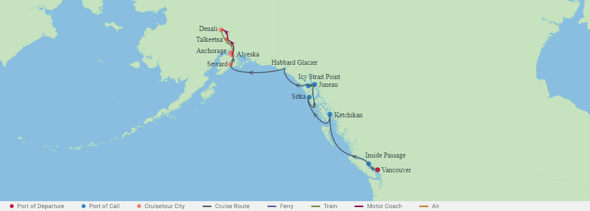 Itinerariu Croaziera Alaska - Celebrity Cruises - Celebrity Summit - 7 nopti