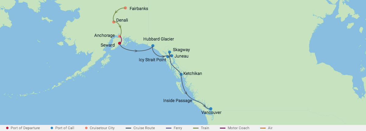 Itinerariu Croaziera Alaska - Celebrity Cruises - Celebrity Summit - 7 nopti