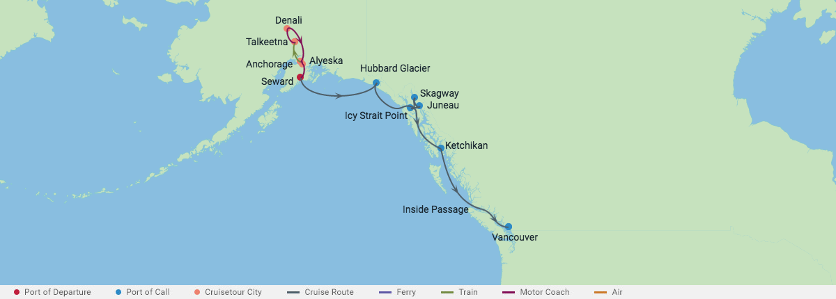 Itinerariu Croaziera Alaska - Celebrity Cruises - Celebrity Summit - 7 nopti