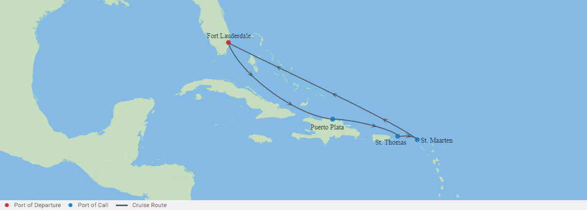 Itinerariu Croaziera Revelion in Caraibe - Celebrity Cruises - Celebrity Xcel - 7 nopti