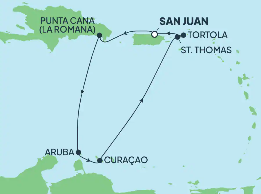 Itinerariu Croaziera Craciun in Caraibe & Bahamas - Norwegian Cruise Line - Norwegian Breakaway - 7 nopti