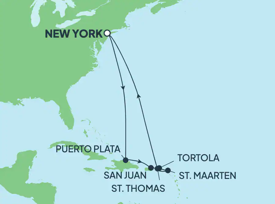 Itinerariu Croaziera Caraibe & Bahamas - Norwegian Cruise Line - Norwegian Breakaway - 11 nopti