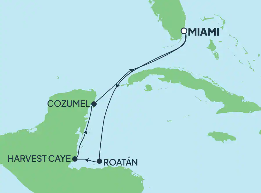 Itinerariu Croaziera Caraibe & Bahamas - Norwegian Cruise Line - Norwegian Encore - 7 nopti