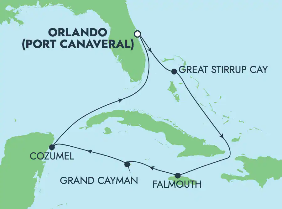 Itinerariu Croaziera Craciun & Revelion in Caraibe & Bahamas - Norwegian Cruise Line - Norwegian Epic - 7 nopti