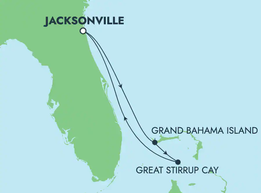 Itinerariu Croaziera Bahamas - Norwegian Cruise Line - Norwegian Gem - 4 nopti