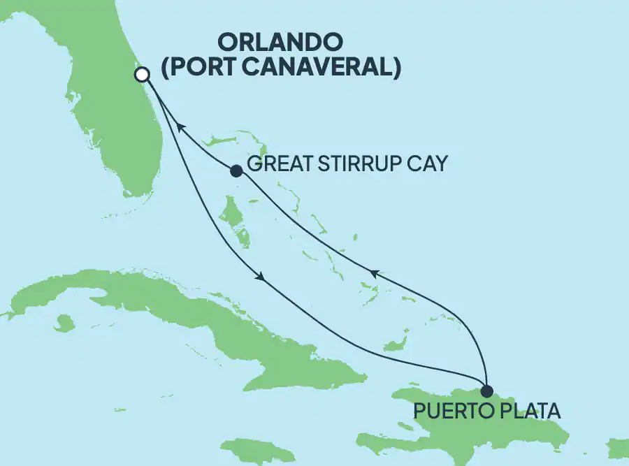 Itinerariu Croaziera Caraibe & Bahamas - Norwegian Cruise Line - Norwegian Getaway - 5 nopti