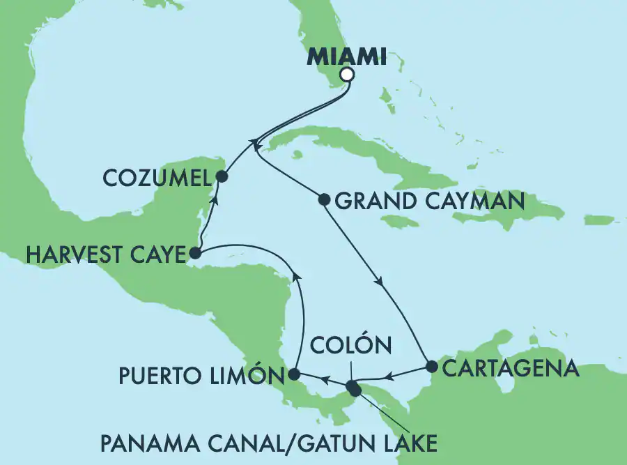 Itinerariu Croaziera Canalul Panama - Norwegian Cruise Line - Norwegian Jewel - 11 nopti