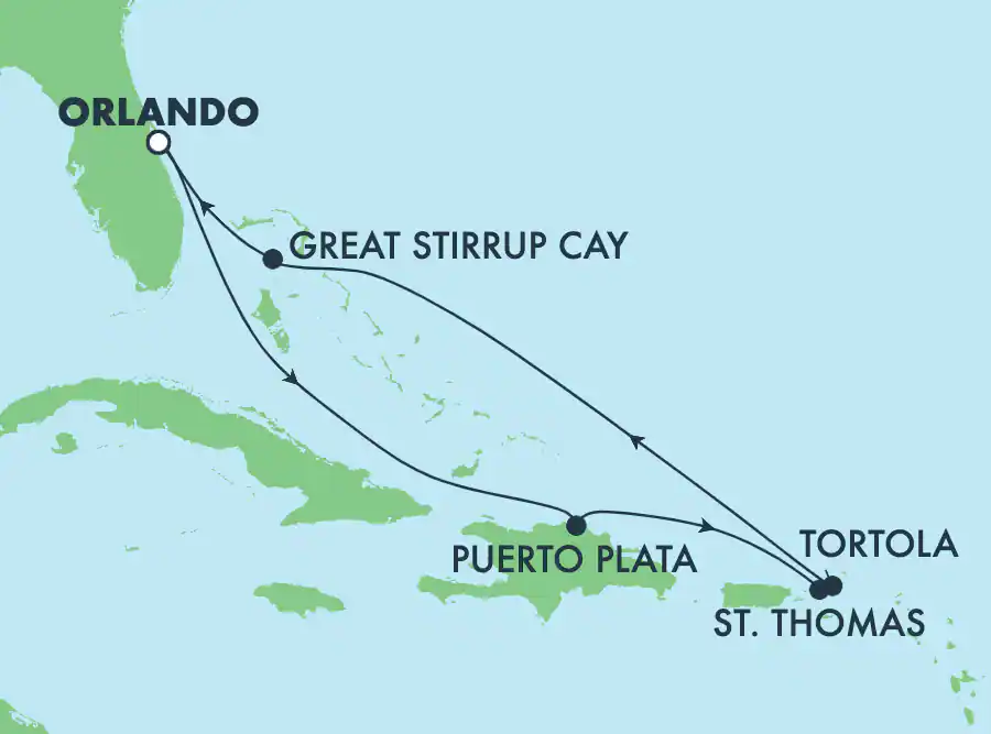 Itinerariu Croaziera Caraibe & Bahamas - Norwegian Cruise Line - Norwegian Joy - 7 nopti