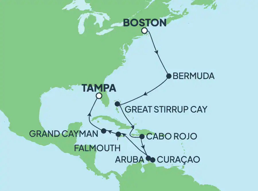 Itinerariu Croaziera Caraibe & Bahamas - Norwegian Cruise Line - Norwegian Sky - 13 nopti