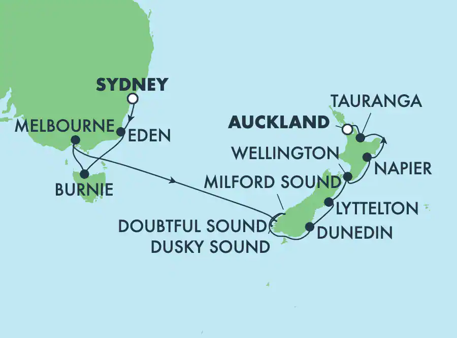 Itinerariu Croaziera Australia & Noua Zeelanda - Norwegian Cruise Line - Norwegian Spirit - 12 nopti