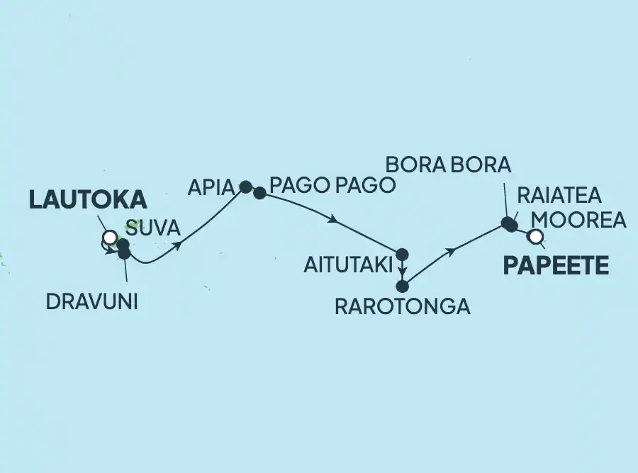 Itinerariu Croaziera Pacificul de Sud - Norwegian Cruise Line - Norwegian Spirit - 12 nopti