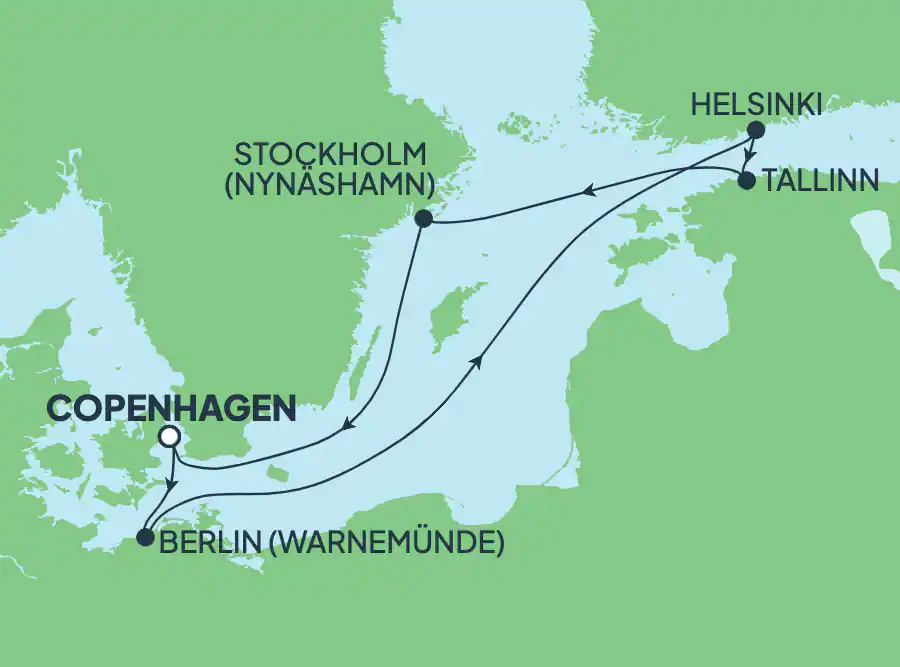 Itinerariu Croaziera Capitalele Baltice - Norwegian Cruise Line - Norwegian Sun - 7 nopti