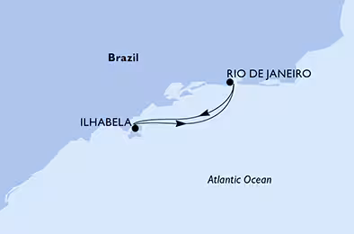 Itinerariu Croaziera Brazilia - MSC Cruises - MSC Armonia - 3 nopti
