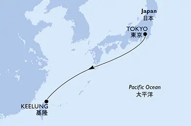 Itinerariu Croaziera Japonia & Taiwan - MSC Cruises - MSC Bellissima - 3 nopti