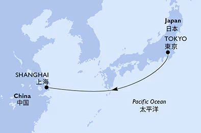 Itinerariu Croaziera Japonia & China - MSC Cruises - MSC Bellissima - 3 nopti