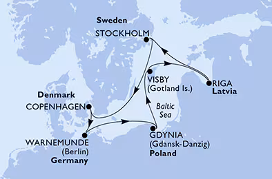 Itinerariu Croaziera Tarile Nordice - MSC Cruises - MSC Magnifica - 7 nopti