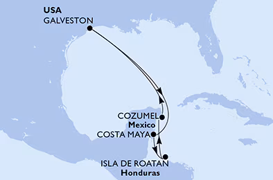 Itinerariu Croaziera Caraibe & Bahamas - MSC Cruises - MSC Seascape - 7 nopti